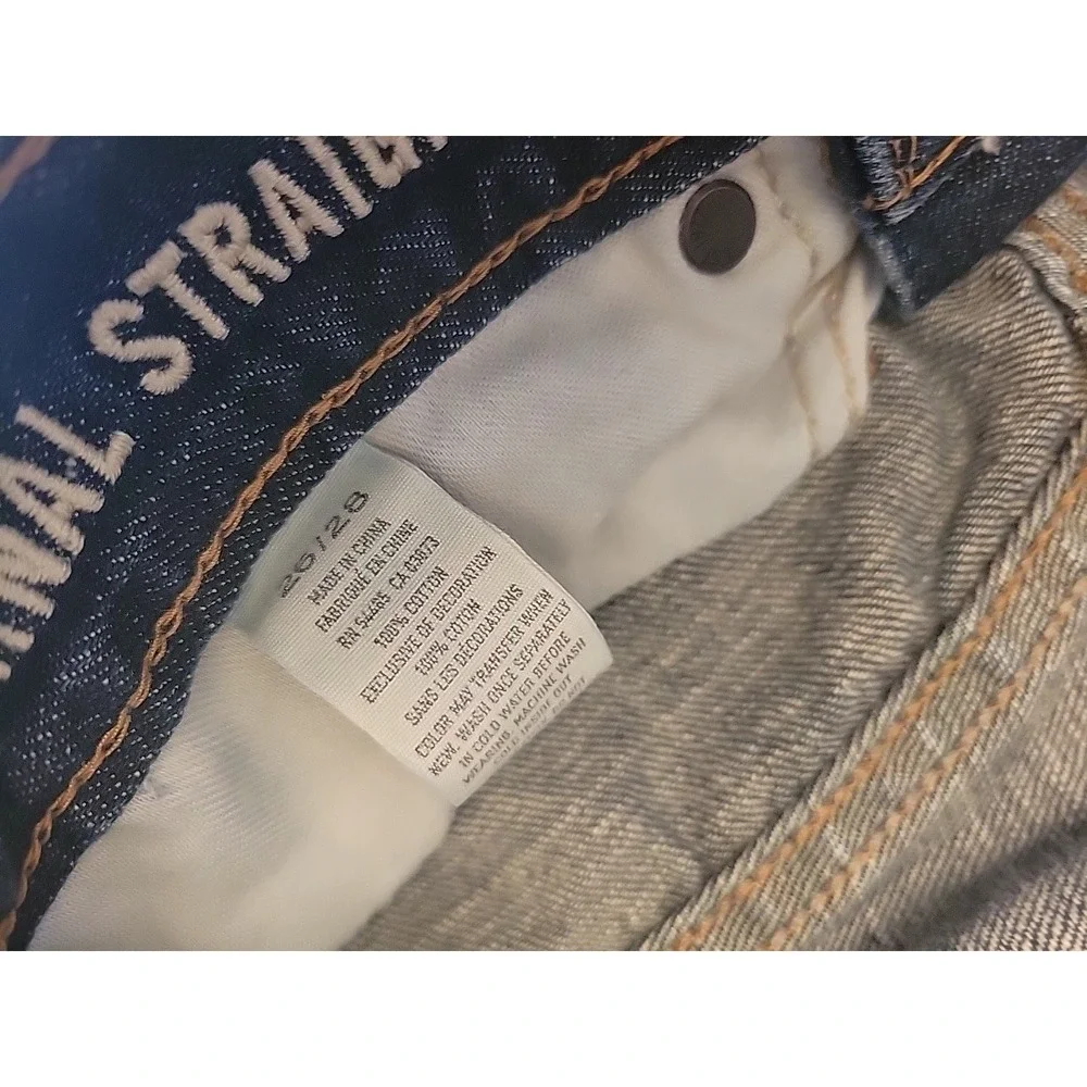 Vintage American Eagle‎ Jeans Men 26 X 28 Blue Straight Leg